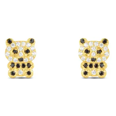 Orecchini Lobo Bon Ton Oro Giallo Cubic Zirconia