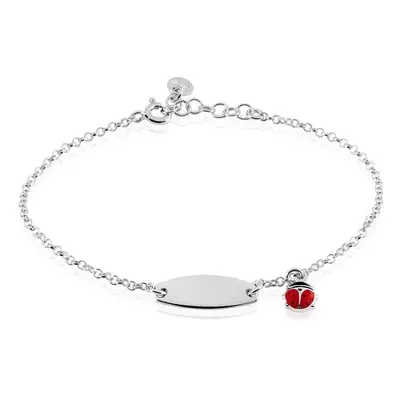 Bracciale Con Targhetta Silver Baby Argento Rodiato