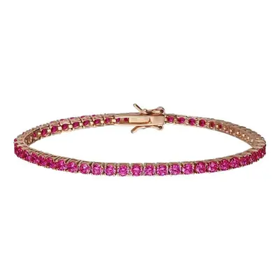 Bracciale Tennis Silver Rainbow Argento Rosa Cubic Zirconia