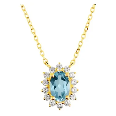 Collana Amélie Oro Giallo Topazio Cubic Zirconia