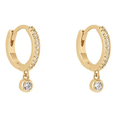 Orecchini A Cerchio Golden Dream Placcato Oro Giallo Cubic Zirconia