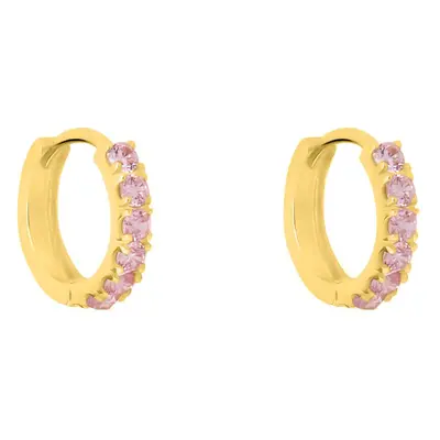 Orecchini A Cerchio Toujours Oro Giallo Cubic Zirconia