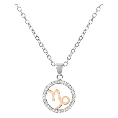 Collana Lady Chic Acciaio Bicolore Bianco / Rosa Cubic Zirconia