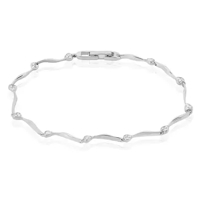 Bracciale Silver Elegance Argento Rodiato Cubic Zirconia