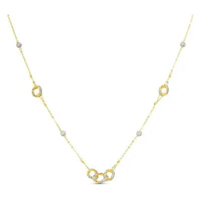 Collana Christelle Oro Giallo Cristallo