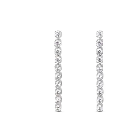 Orecchini Pendenti Tennis Claire Oro Bianco Cubic Zirconia