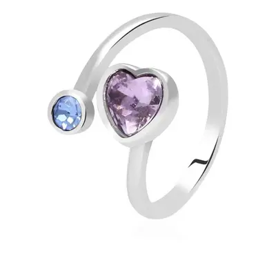 Anello Contrarie Violet Ottone Cristallo