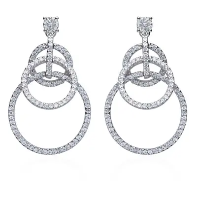 Orecchini Pendenti Silver Shine Argento Rodiato Cubic Zirconia