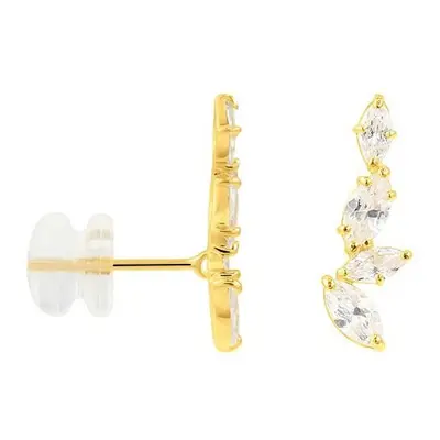 Orecchini Lobo Bon Ton Oro Giallo Cubic Zirconia