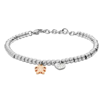 Bracciale Lady Chic Acciaio Bicolore Bianco / Rosa Cubic Zirconia