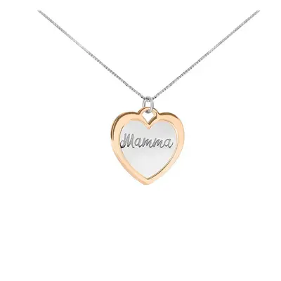 Collana Silver Collection Argento Bicolore Bianco / Rosa