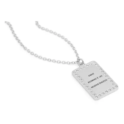 Collana Lady Message Acciaio Cristallo