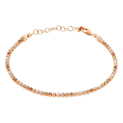 Bracciale Tennis Silver Rainbow Argento Rosa Cubic Zirconia