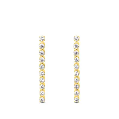 Orecchini Pendenti Tennis Claire Oro Giallo Cubic Zirconia