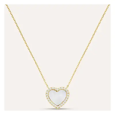 Collana Beverly Oro Giallo Madreperla Cubic Zirconia