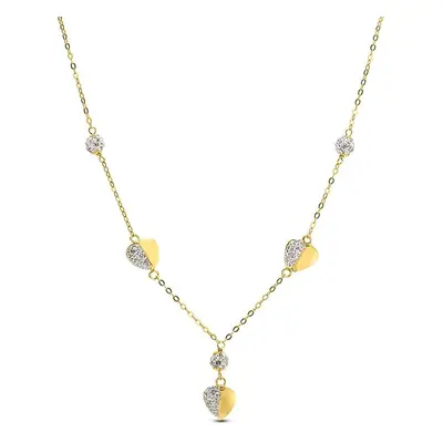 Collana Christelle Oro Giallo Cristallo