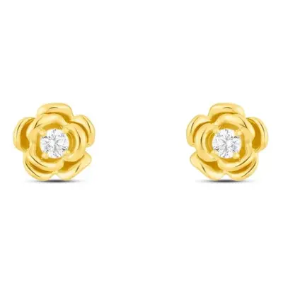 Orecchini Lobo Bon Ton Oro Giallo Cubic Zirconia