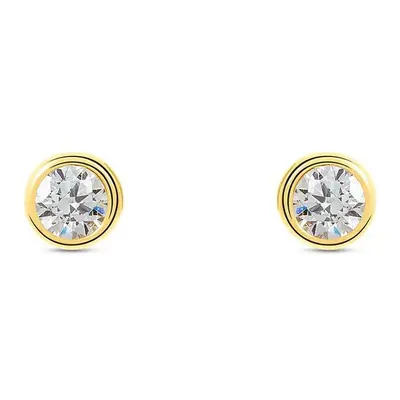 Orecchini Lobo Punto Luce Claire Oro Giallo Cubic Zirconia