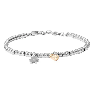 Bracciale Lady Chic Acciaio Bicolore Bianco / Rosa Cubic Zirconia