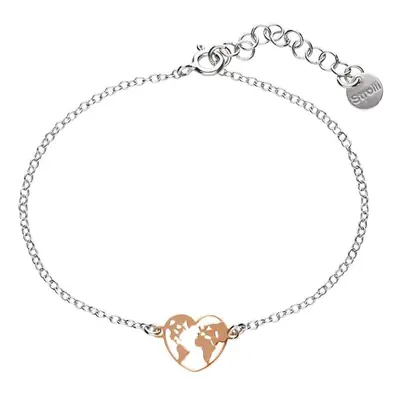 Bracciale Silver Collection Argento Bicolore Bianco / Rosa