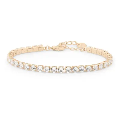 Bracciale Tennis Romantic Shine Metallo Rosa Cristallo