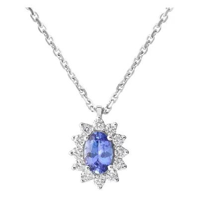 Collana Jasmine Oro Bianco Tanzanite Diamante