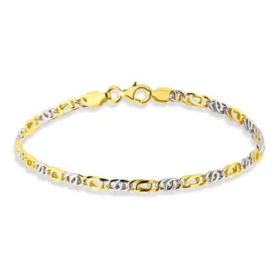 Bracciale Catena Oro Uomo Oro Bicolore