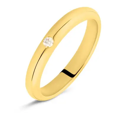 Fede Classica Leggera 3.2 mm Oro Giallo Diamante