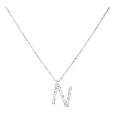 Collana Diamond Letters Oro Bianco Diamante