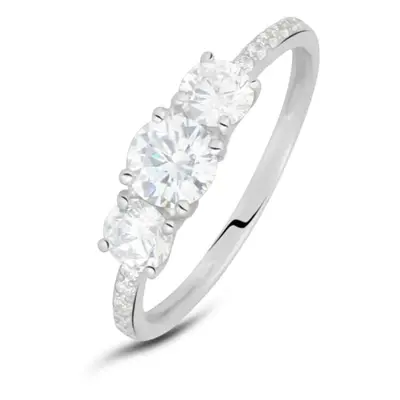 Anello Trilogy Claire Oro Bianco Cubic Zirconia