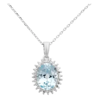 Collana Amélie Oro Bianco Topazio Cubic Zirconia