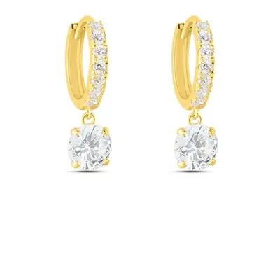 Orecchini A Cerchio Toujours Oro Giallo Cubic Zirconia