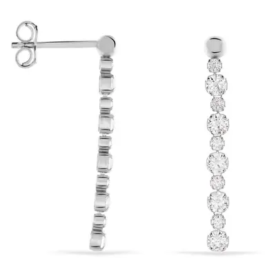 Orecchini Pendenti Tennis Silver Elegance Argento Rodiato Cubic Zirconia