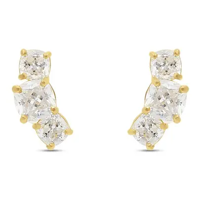 Orecchini Lobo Trilogy Bon Ton Oro Giallo Cubic Zirconia