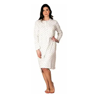 Camicia da notte donna in jersey di cotone caldo Silvia 42506