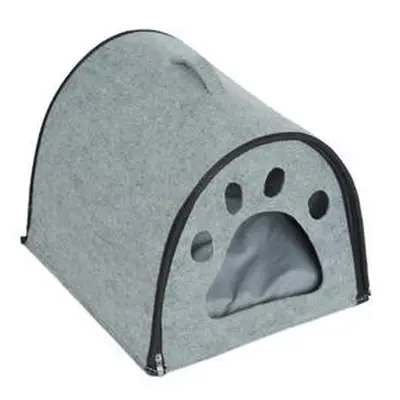 CUCCIA IMPRONTE IN FELTRO CON CUSCINO LINEA PETS