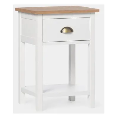 Comodino con 1 cassetto in legno colore bianco Marais