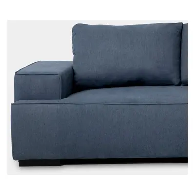 Divano letto con chaise longue a destra da 3 posti blu Alan