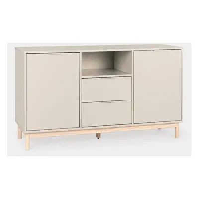 Credenza laccata in grigio perla Elian