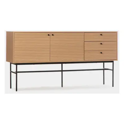 Credenza in stile industriale effetto legno Bremen