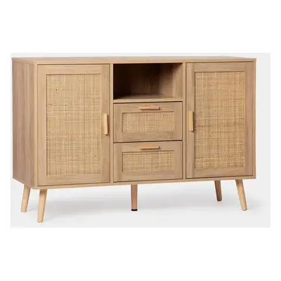 Madia 120 stile contemporaneo in rattan naturale Tahiti