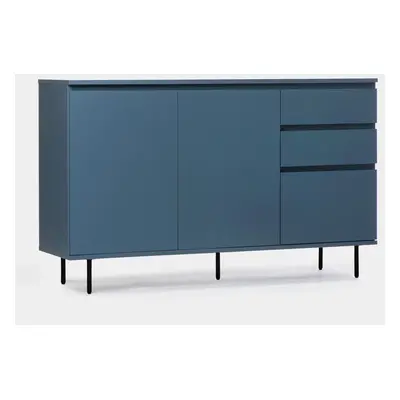 Credenza in legno colore blu Esben