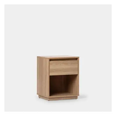 Comodino 1 cassetto in legno color naturale Oslo