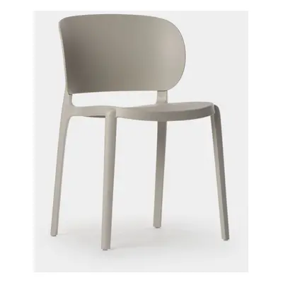 Sedia da pranzo in polipropilene beige Jana