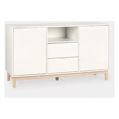 Credenza laccata in bianco Elian