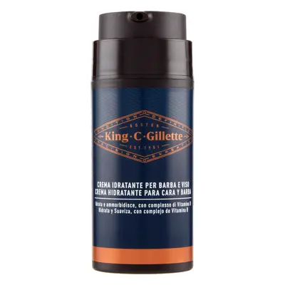 King C Gillette Crema Idratante Per Barba E Viso 100 ml