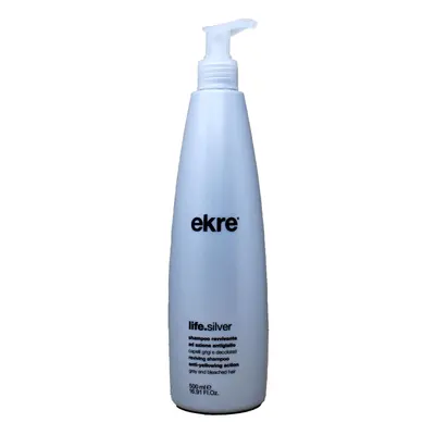 Ekre Life Silver Shampoo Ravvivante Ad Azione Antigiallo Per Capelli Grigi E Decolorati 500 ml