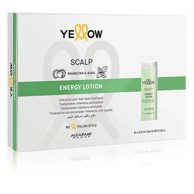 Alfaparf Yellow Scalp Energy Lotion Trattamento Intesnsivo Anticaduta Per Capelli 6 Fiale Da 13 