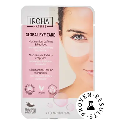 Iroha Nature Patch Occhi Con Niacinamide Caffeina E Peptidi Anti-Rughe Anti Borse E Illuminante 