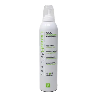 Energy Green Mousse Fissaggio Medio Schiuma Per Capelli Ravviva Ricci 300 ml